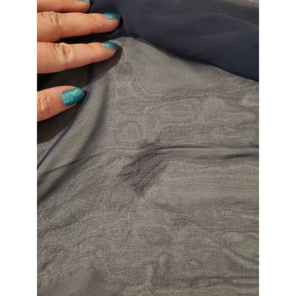 Vtg City Triangles 90s Floral Sparkle Asymmetrical Ruffle Dress Size M w/Scarf - Picture 9 of 16